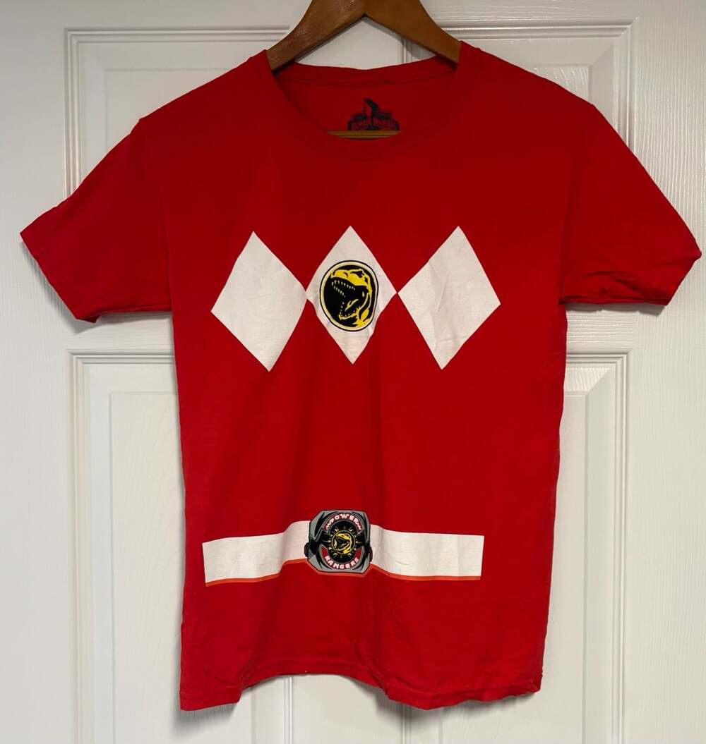 Mighty Morphin Power Rangers Red Ranger Costume T-Shirt Size M